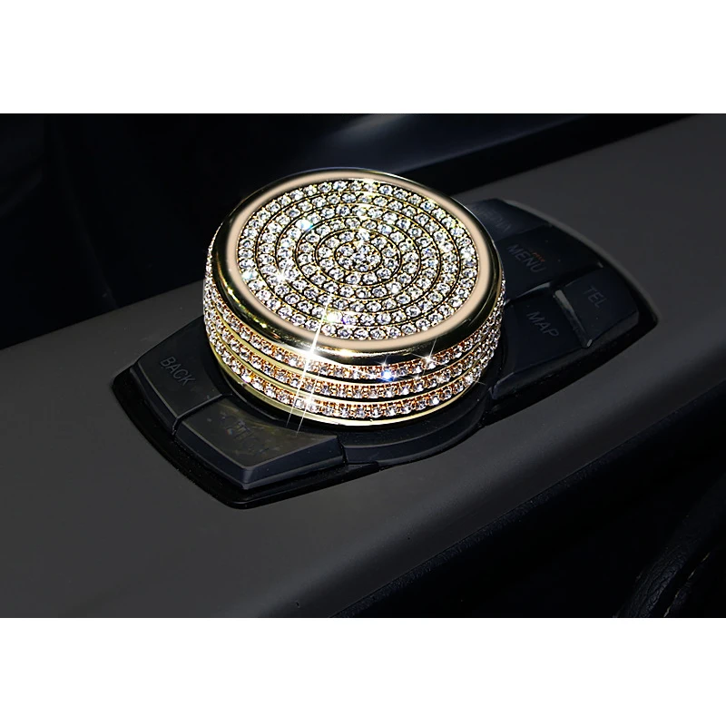 

Car Styling Multimedia Idrive diamond Button Knob Cover For BMW E90 F10 F18 F11 F15 F16 F25 X1 X3 X5 X6 F30 E60 E61