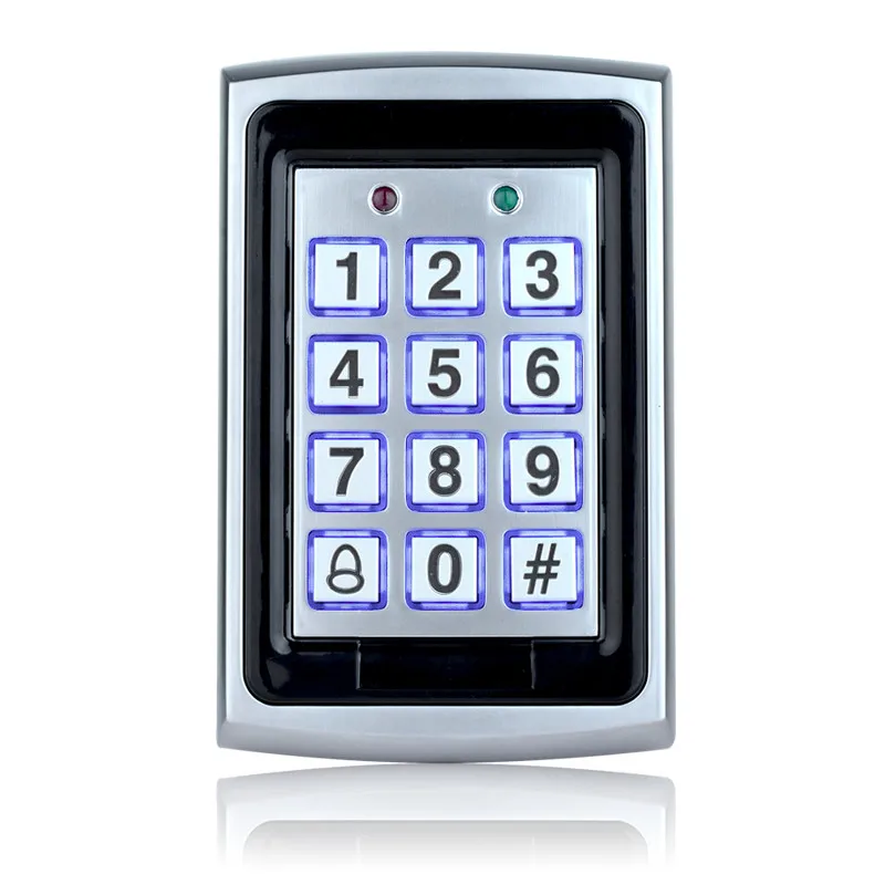 RFID металлический контроль доступа с картой EM кард-ридер клавиатура с 10 EM4100 брелоки водонепроницаемый защитный чехол для система контроля допуска к двери