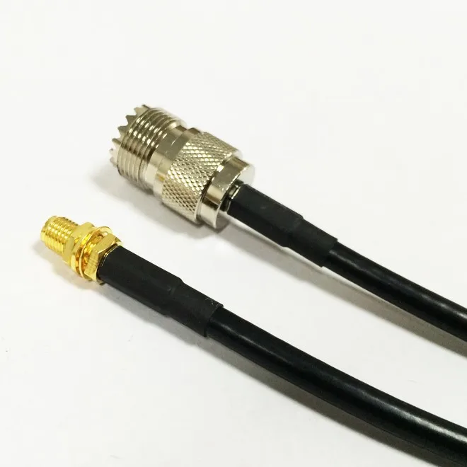 1 шт. SMA Гнездовой разъем для UHF гнездовой разъем RG58 кабельный переходник для пигтейлов/проводов 50 см/1 м/2 м