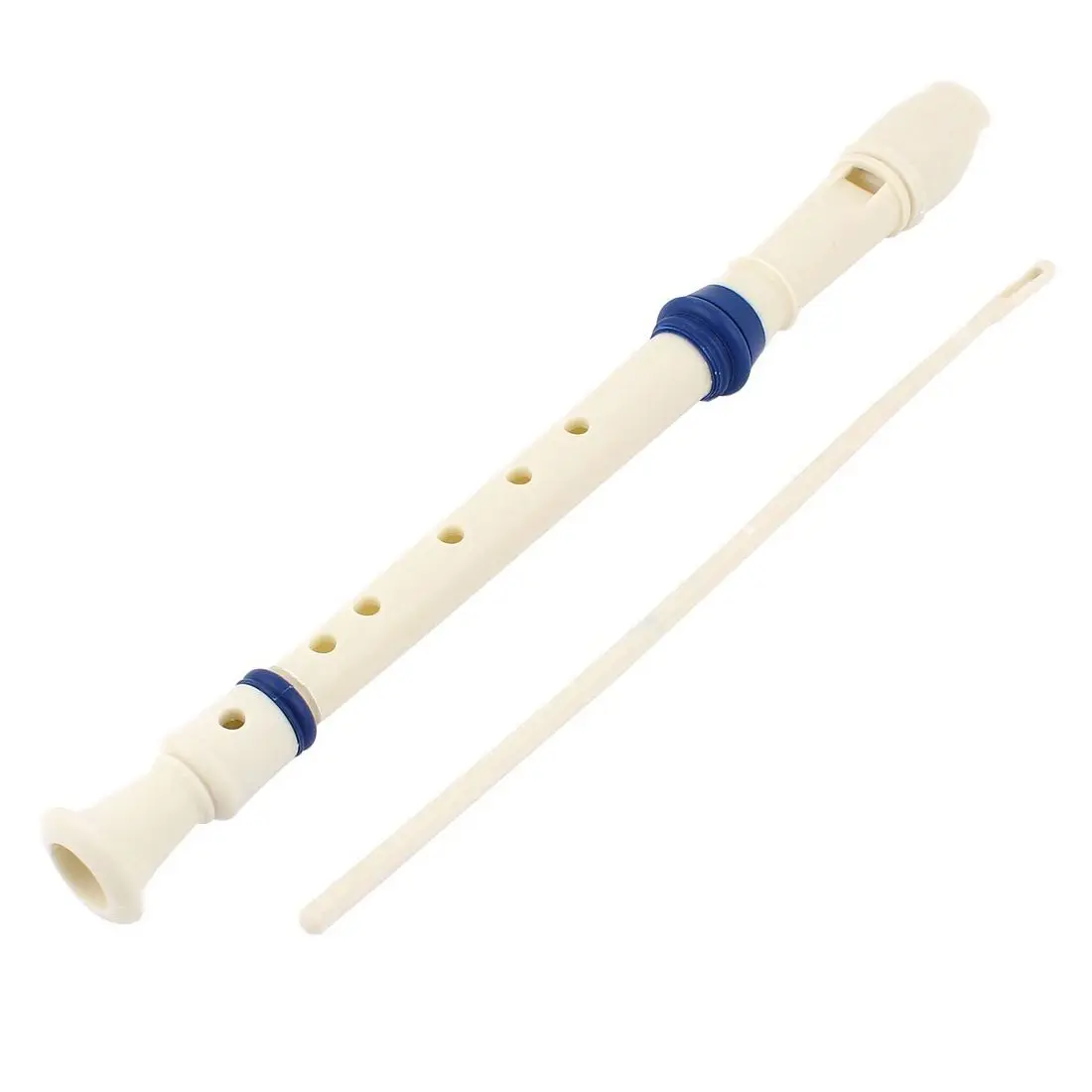 

BMDT-Music Instrument 6 Holes Soprano Flute Recorder White Blue