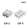 100pcs/lot CH2 CH3 Spring Wire Quick Connector 2p 3p G7 Electrical Crimp Terminals Block Splice Cable Clamp Easy Fit Led Strip ► Photo 1/6