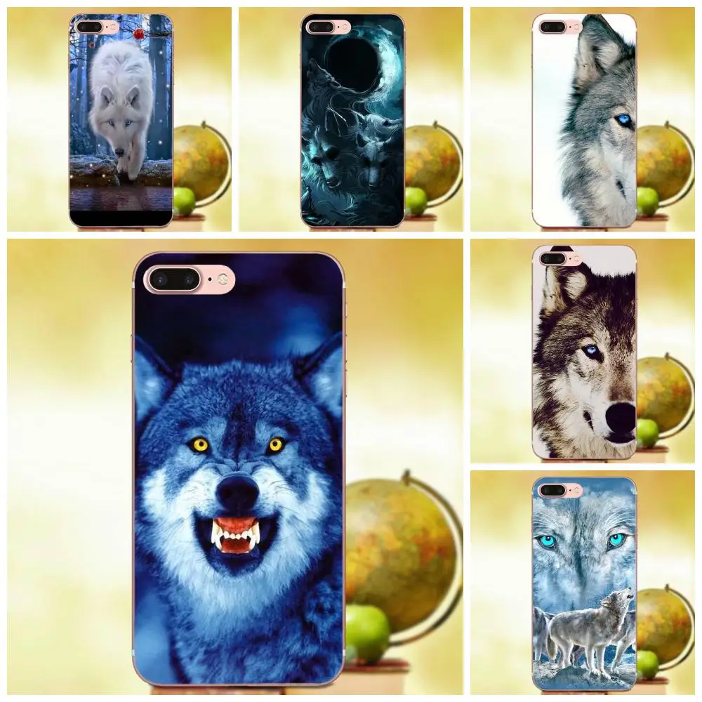 Модный тонкий чехол для Moto G G2 G3 G4 G5 HTC 530 626 628 630 816 820 One A9 M7 M8 M9 M10 E9 Plus U11 Wolf Blue Eyes |