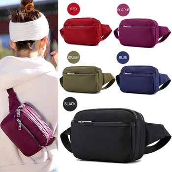

Multifunction Women Pocket Bag 2019 New Fashion Waterproof Nylon Waist Pack Shoulder Bags For Women Casual Travel Belt Purse Bag