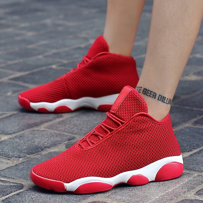 

Man Basketball Shoes Spring Autumn Mens High Top Sneakers Black Blue Basketball Court Shoes Breathable Athletic Sneakers