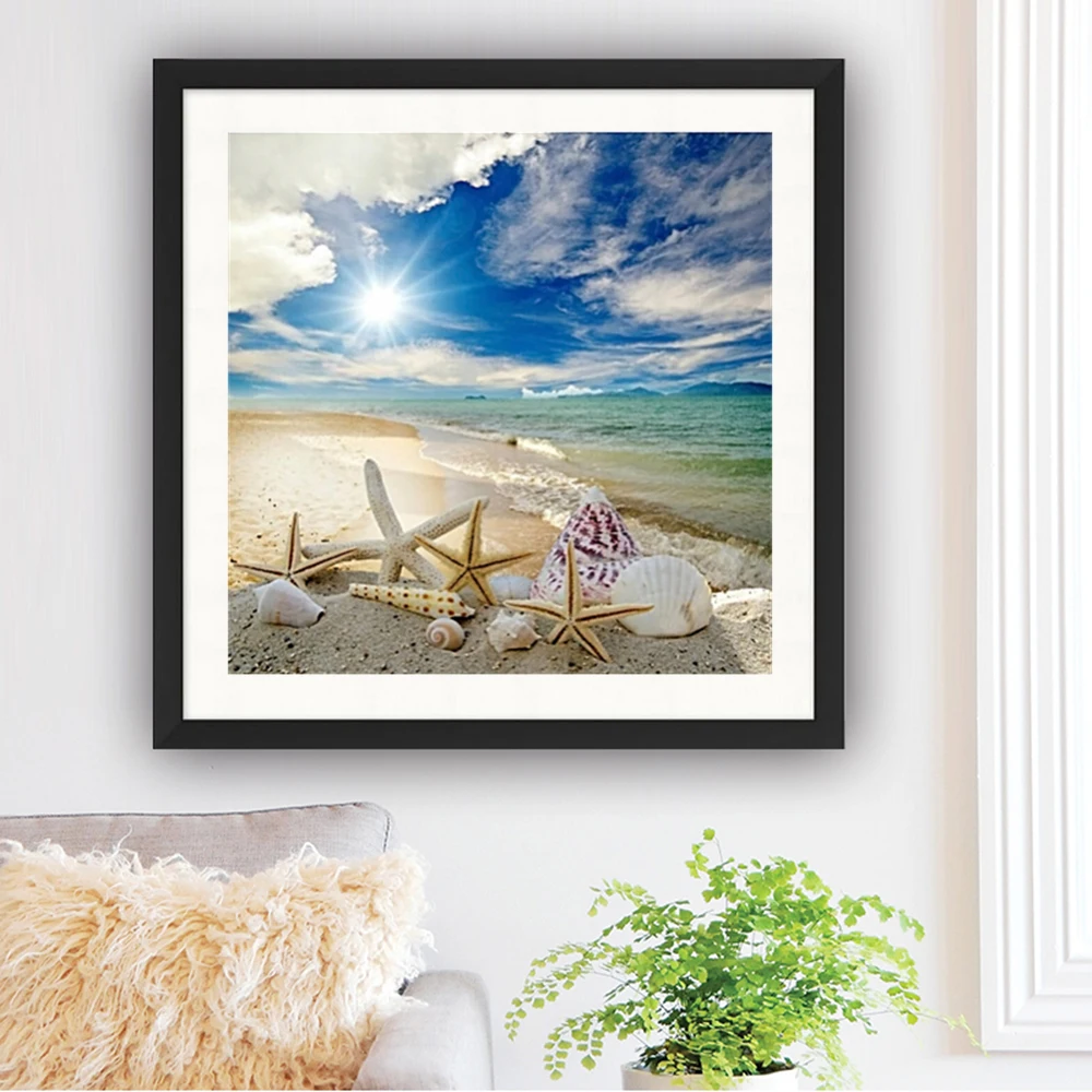 

DIY 5D Partial Diamond Painting Cross Stitch Seaside Beach Diamond Embroidery Patterns Rhinestones Diamond Mosaic Picture New