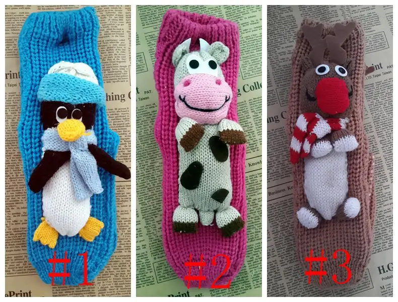 Новое поступление, рождественские подарки, вязаные рождественские носки, нескользящие носки-тапочки для взрослых
