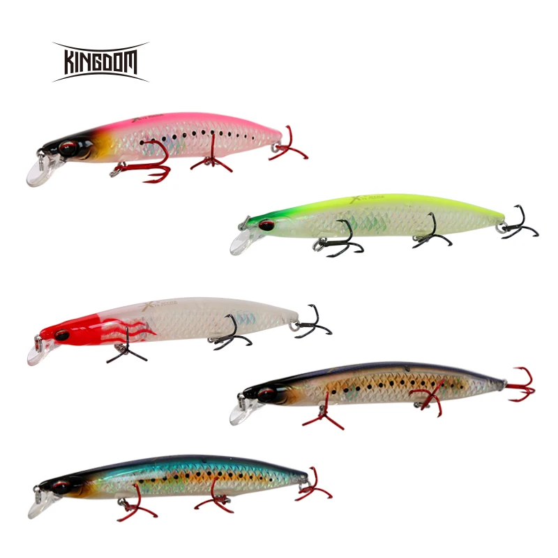 

XTS Fishing Lure 6 Pcs/Lot Minnow Hard Bait 95mm 125mm 140mm Wobblers Floating 6 Colors Artificial Baits Wobblers SwimbaitsS3506
