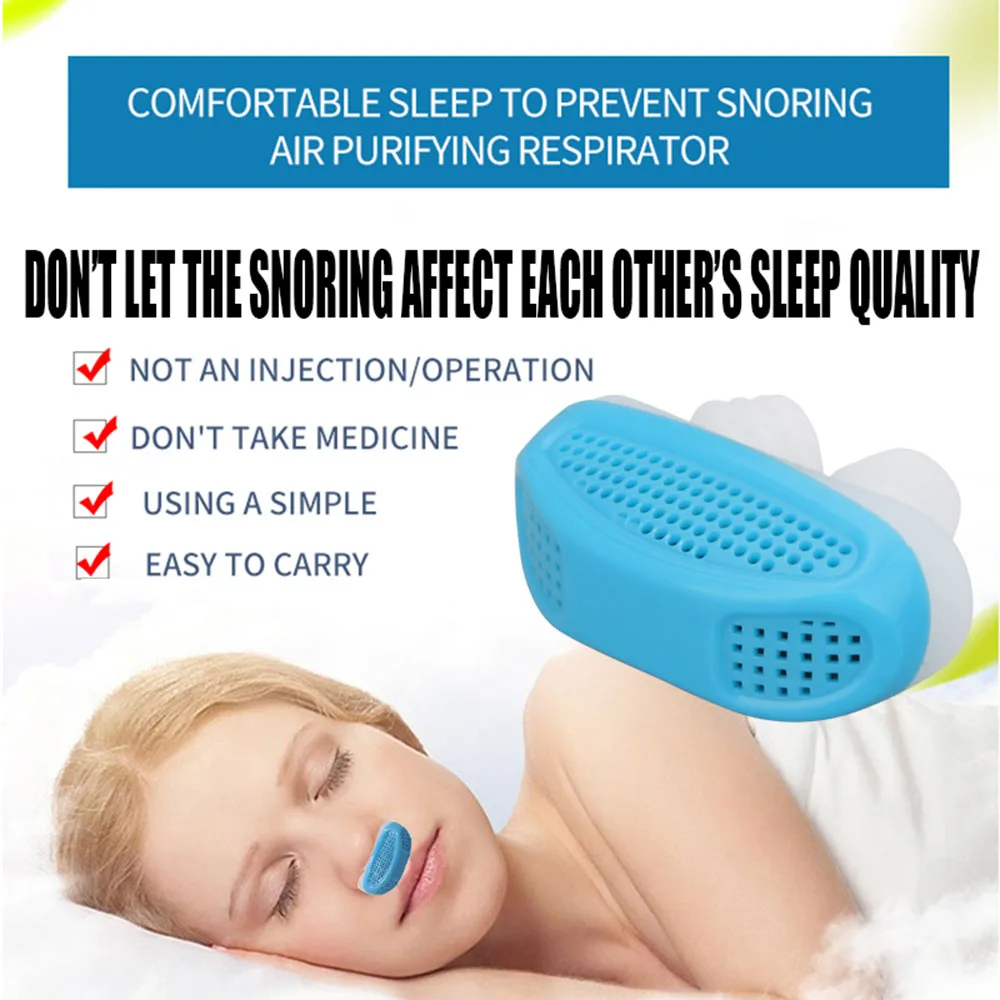 

Silicone Anti Snore Nose Stopping Breathing Apparatus Guard Sleeping Aid Mini Snoring Device Anti Snore Relieve Snoring