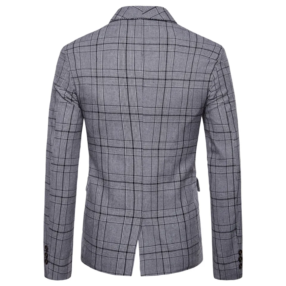 Riinr New Arrival Business Mens Blazer Casual Blazers Men Lattice Formal Jacket Popular Design Men Dress Suit Jackets Fashion