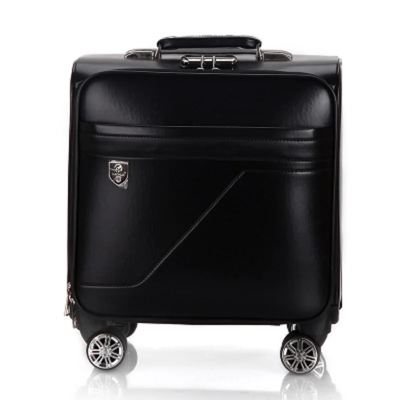 

Simulation leather retro Business senior luggage 16 size boarding High-quality Rolling Luggage Spinner brand Travel Suitcase