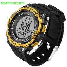SANDA Новые G стильные мужские цифровые часы S Shock мужские военные армейские часы водонепроницаемые спортивные часы с календарем и led 341
