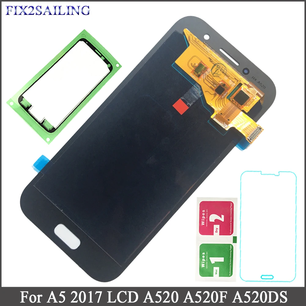 

FIX2SAILING Super AMOLED LCD Display For Samsung Galaxy A5 2017 LCD A520 A520F SM-A520F LCD Touch Screen Assembly Replacement