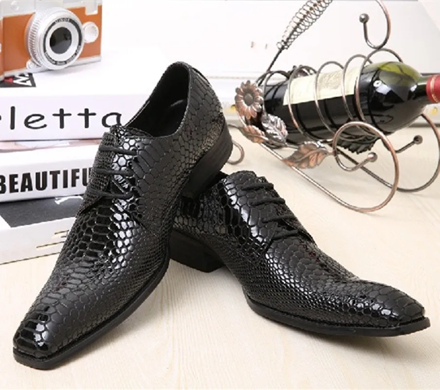 snake leather shoes men