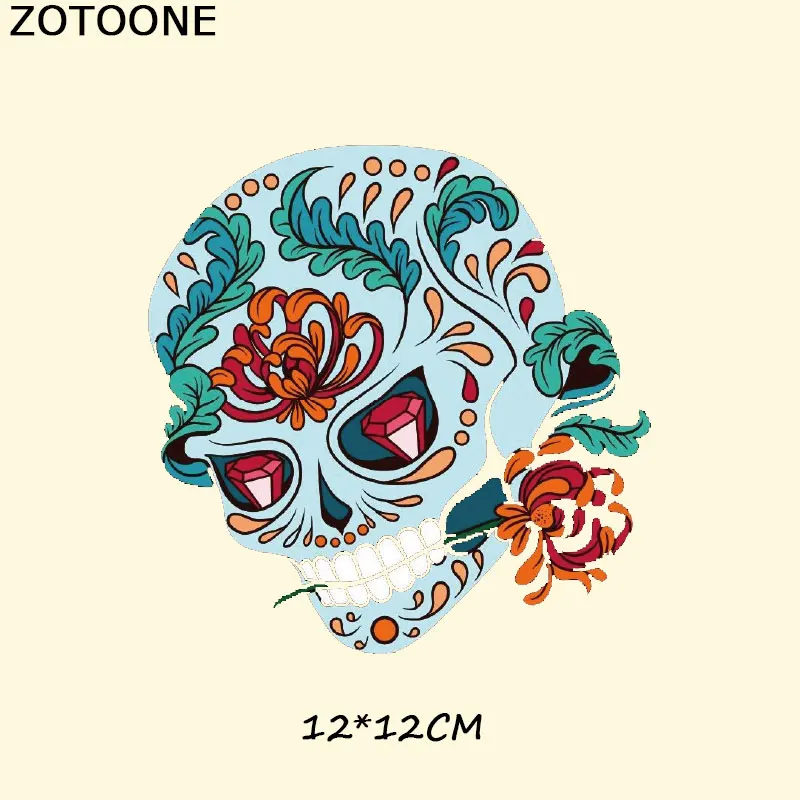 ZOTOONE череп мотоцикл аппликация новый дизайн Diy аксессуары значки моющиеся одежда