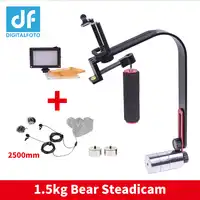 DSLR camera steadicam 5D2 Video Smartphone Mobile Rig Stabilizer steadycam Led Light Microphone for Nikon Canon Iphone