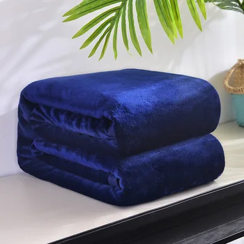 

New Pure Color Flannel Blanket Super Warm Soft Throw Blankets Air Conditioning Sofa/Bed/Plane/Car Patchwork Solid Bedspread