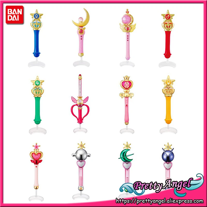 Cena PrettyAngel oryginalny Bandai 20. Rocznica Gashapon ładny strażnik Sailor Moon kryształowa różdżka urok Henshin Rod Stick