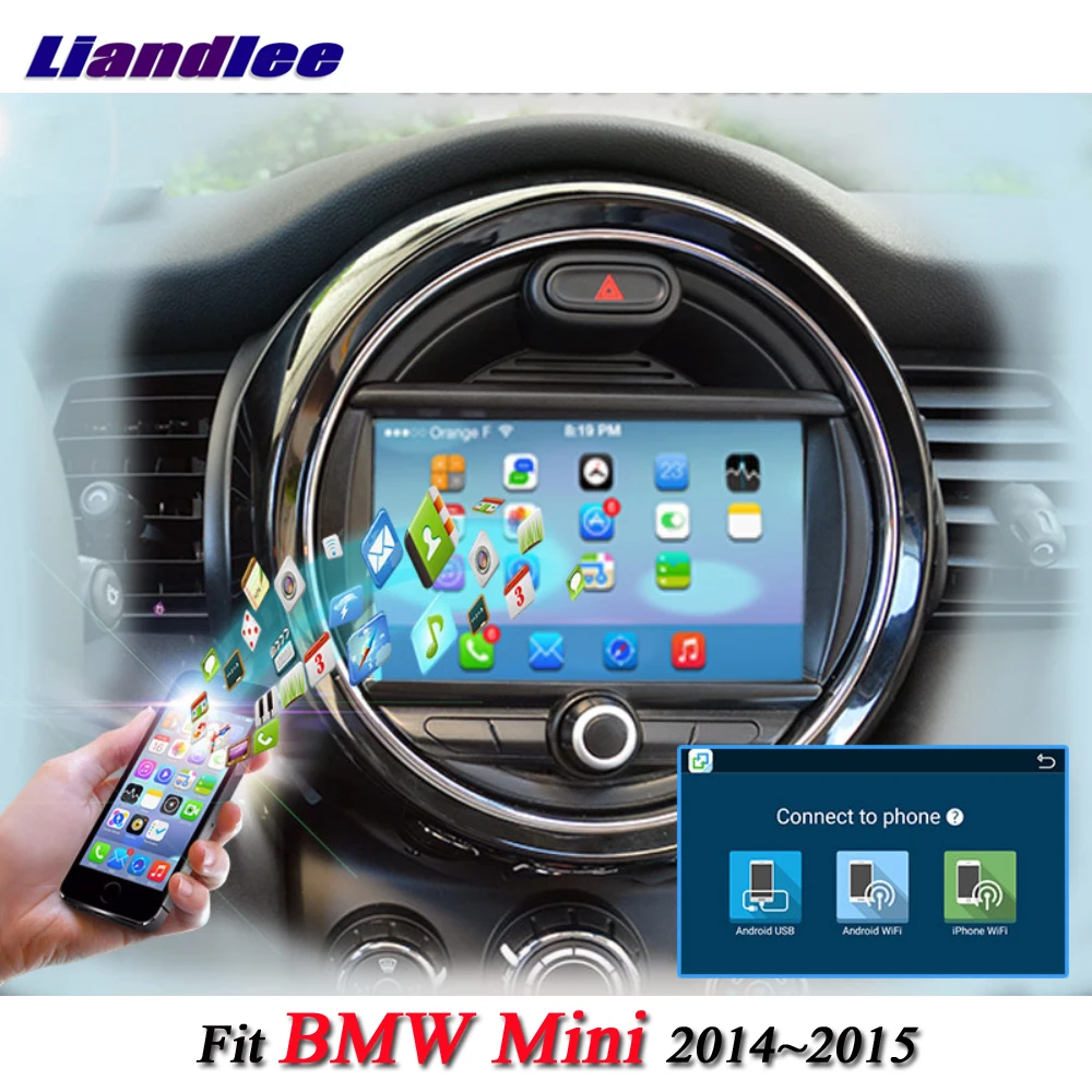 Excellent Liandlee Android System For BMW Mini Cooper 2014~2016 With AUX Stereo Radio TV BT DVD GPS Navi Navigation HD Screen Multimedia 4