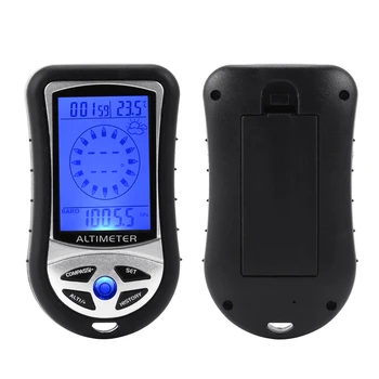 

1-5 PCS Digital 8 in 1 LCD Compass Barometer Altimeter Thermo Temperature Clock Calendar