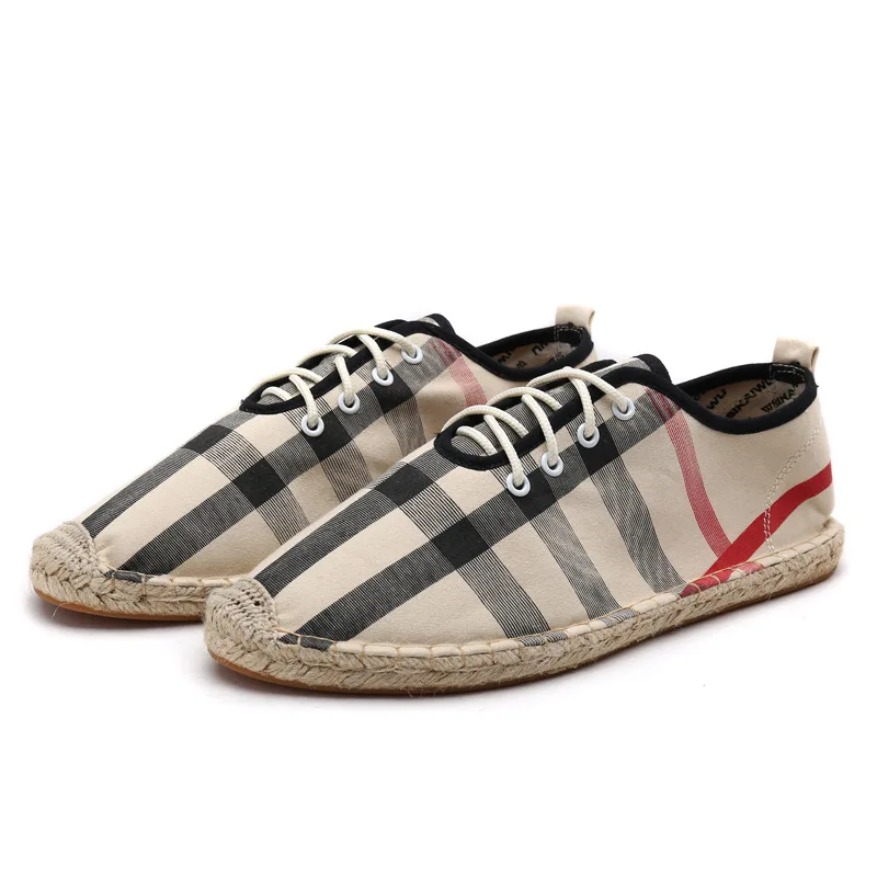 Mocassins 1 36 Hommes Plus Nouvelle Taille Paille Toile Dentelle Respirant up De 2 3 Chanvre Zuoxiangru Semelle 45 Tendance Bande Chaussures Casual gTq8nxnH
