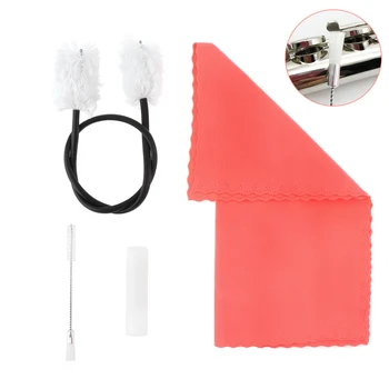 

4pcs/lot Durable Flute Clarinet Cleaning Tools Kit with Tube Inner Sound Hole Brush Cork Grease and Cleaning Cloth