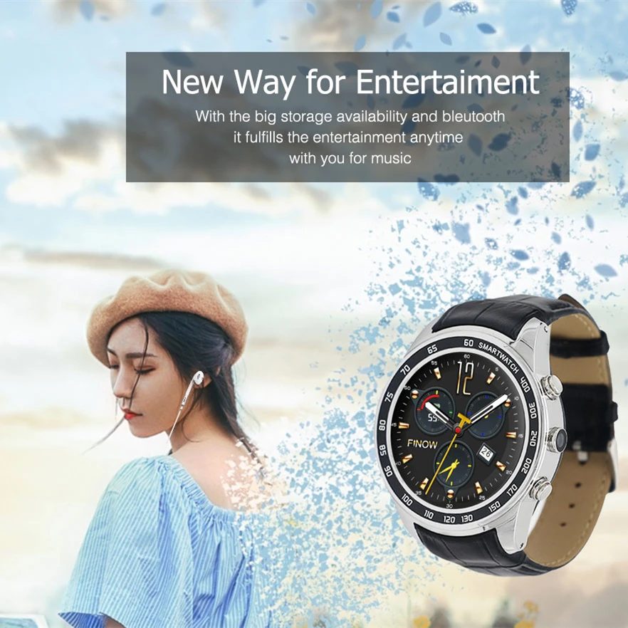 Finow Q7 MTK6580 1 2 ГГц 4 ядра 3g smart watch Android 5 поддержка sim карта TF Шагомер монитор