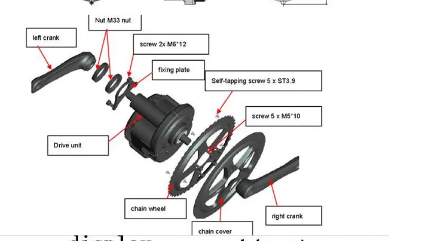 8Fun/bafang 36 В 350 Вт Электрический мотор для велосипеда комплект C961 BBS01 crank