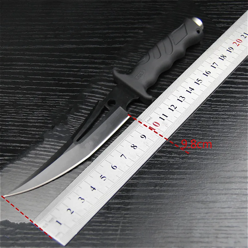 EVERRICH 5 cr13mov черное волокно ручка боевой прямой нож черный острый охотничий нож Дайвинг нож+ нейлоновый рукав