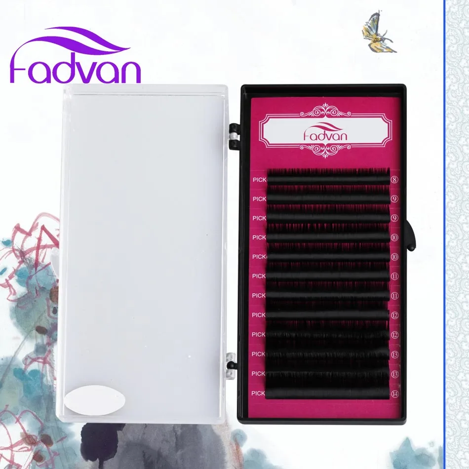 Ресницы Fadvan JBCD Curl 8 14 мм корейские шелковые мягкие ресницы для наращивания