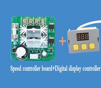

5PCS/LOT DC12V-30V 12V 24V 10A Motor PWM speed controller with digital display(6.5)