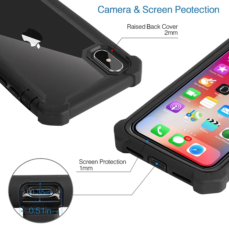 360 армированный чехол для iPhone 12 mini 11 Pro X XR Xs Max полноразмерный защитный прочный