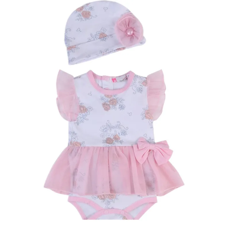 2018 Summer Cotton Baby Girl Clothes Floral Cottton Gauze Baby Romper