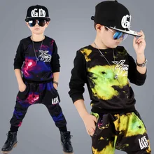 Children s Suit 2016 Autumn Newest quality Teen Boys Sports Wear Clothing Long Sleeved Pants Trend