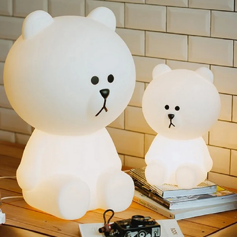 

Livewin Animal Cartoon Led Night Lights Kids Children Baby Bedroom Bear lamp Home Decor Lamparas Dimmable Warm/White light