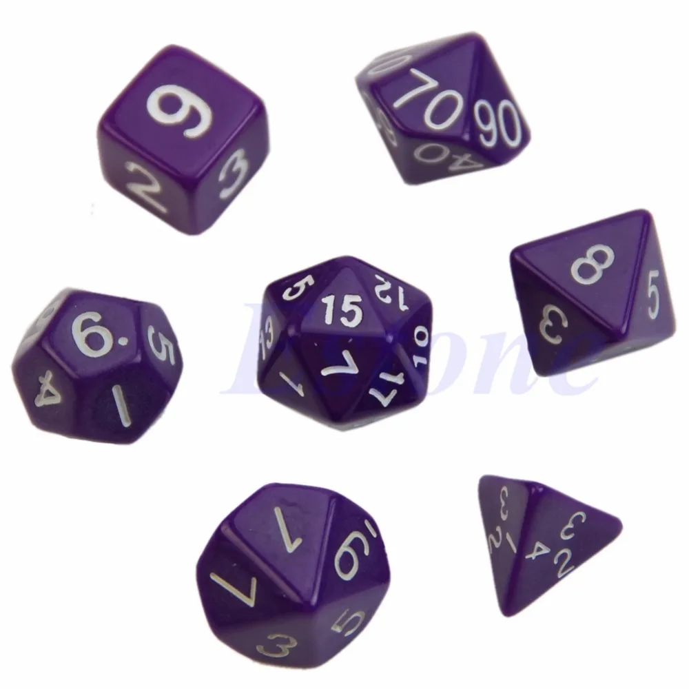 7 шт. двухсторонний штамп D4 D6 D8 D10 D12 D20 для подземелий и драконов D & RPG поли игра в