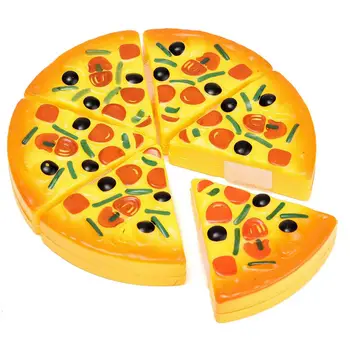 

Lovely 1Set/6Pcs Kids Baby Pizza Cutting Toy Party Fast Food Cooking Pretend Play Set Kids Toy fuuny