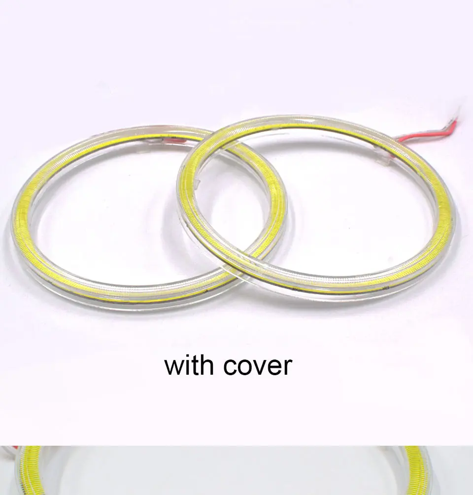 Cold White Car Angel Eye COB Light Circle Ring Headlight Lamp 12V Auto DRL Decoration Fog Lights Bulb 60CM-120CM 6000K (2)