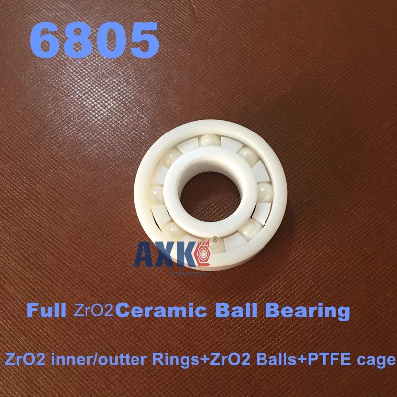 

Free shipping 6805 61805 full ZrO2 ceramic deep groove ball bearing 25x37x7mm bike bearing,MTB bicycle bearing
