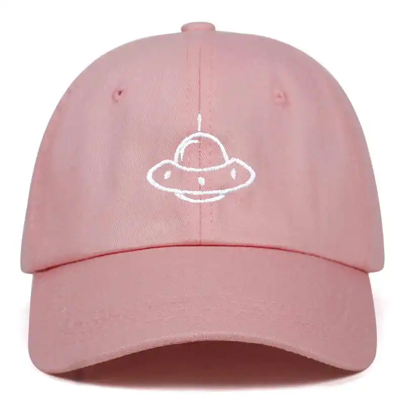 UFO бейсбольная Кепка с вышивкой модные бейсболки хлопок Регулируемая крышка в стиле «хип-хоп» Гольф бейсболки - Цвет: Розовый