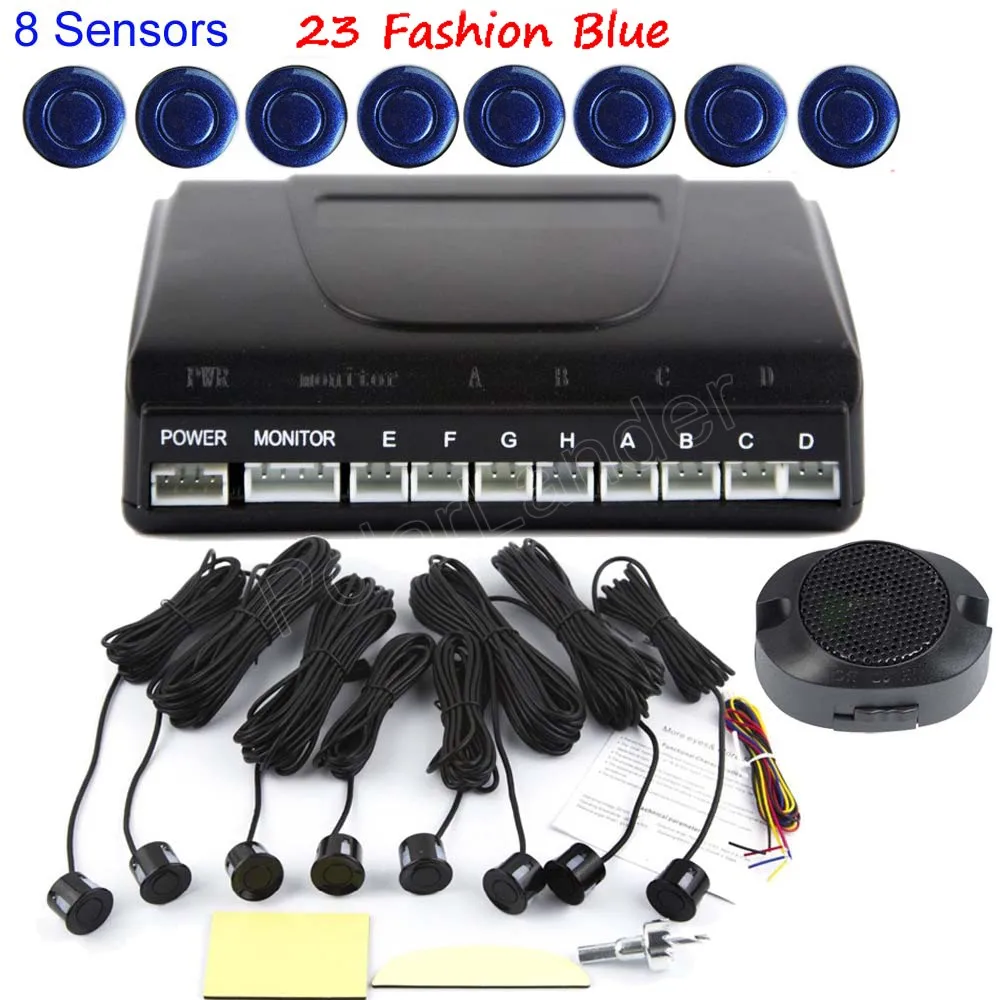 

44 colors available Car Parking Sensor Kit 8 Sensors no Display Reverse Backup Radar no Monitor 12V automotive vehicle hot sale
