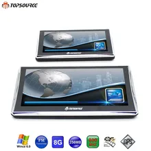 TOPSOURCE 7 inch or 5 inch HD Car GPS Navigation FM 8GB 800MHZ Vehicle Truck GPS Russia Spain Canada Sat nav Lifetime Map