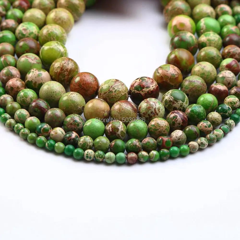 

Bulk Wholesale Lime Green Sea Sediment Jaspers Beads Natural Stone Loose Beads 4/6/8/10/12mm for Jewelry Making