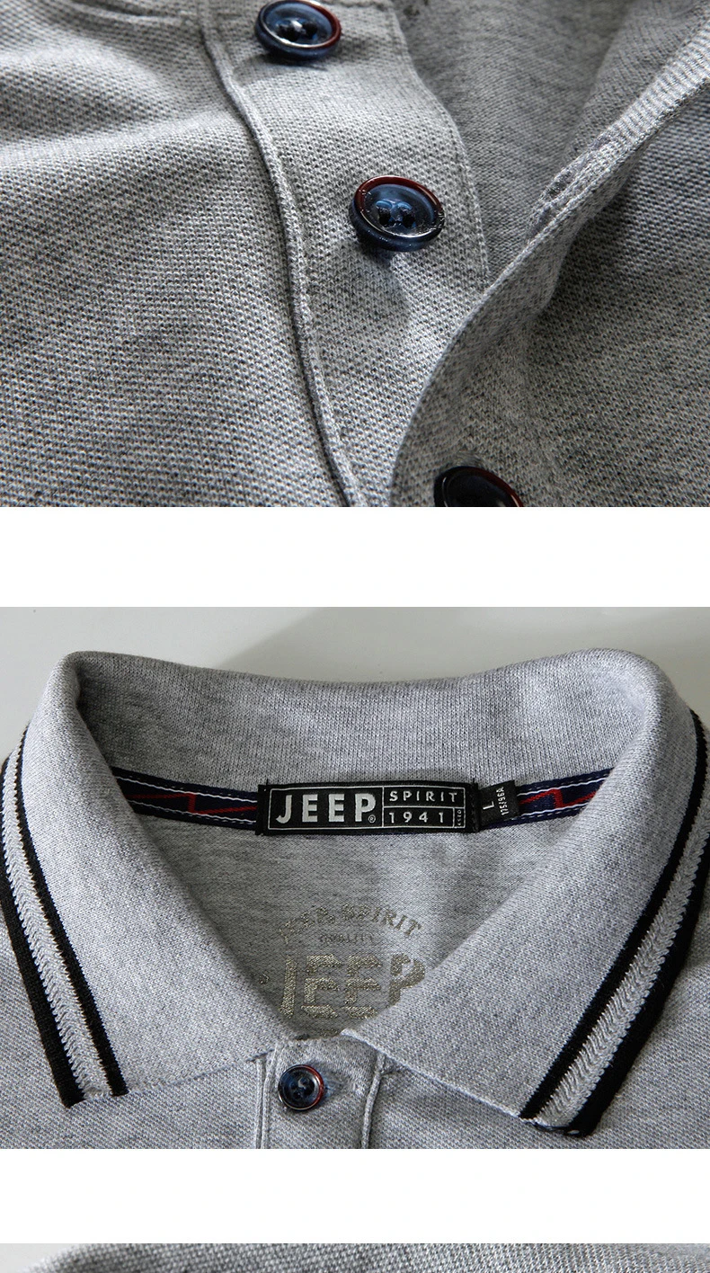 JEEP SPIRIT/брендовая мужская рубашка поло из хлопка, однотонные дышащие поло homme, повседневные мужские поло в стиле милитари, camisa Polo masculina 3XL