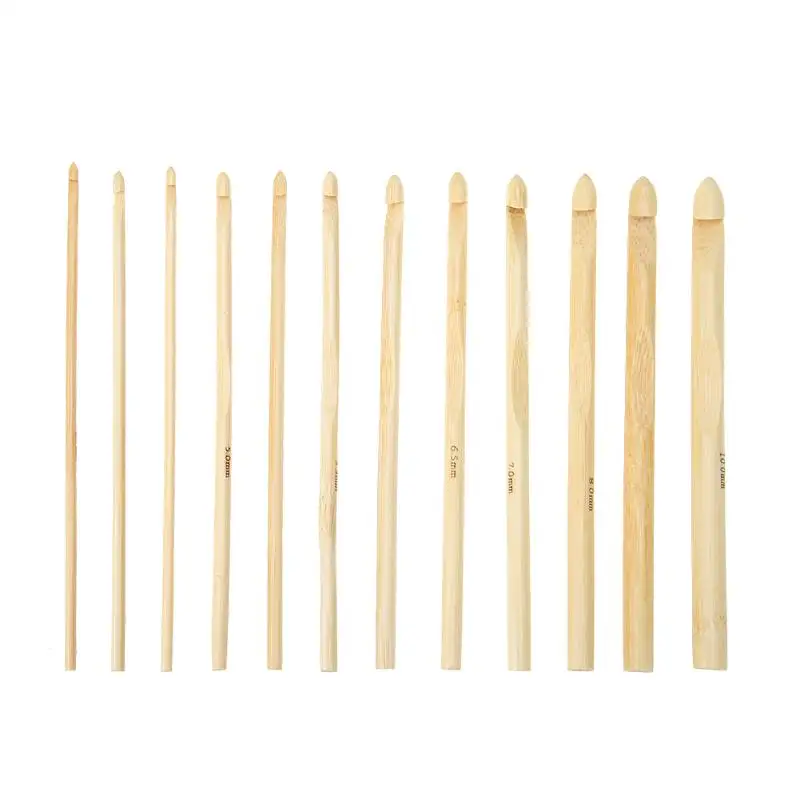 

10/12/36pcs Bamboo Sweater Needle Crochet Needles Craft Knitting Needle Sewing Weaving Craft Accessories