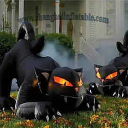Пользовательские надувные товары на Хеллоуин, Гигантский черный надувной Кот на Хэллоуин