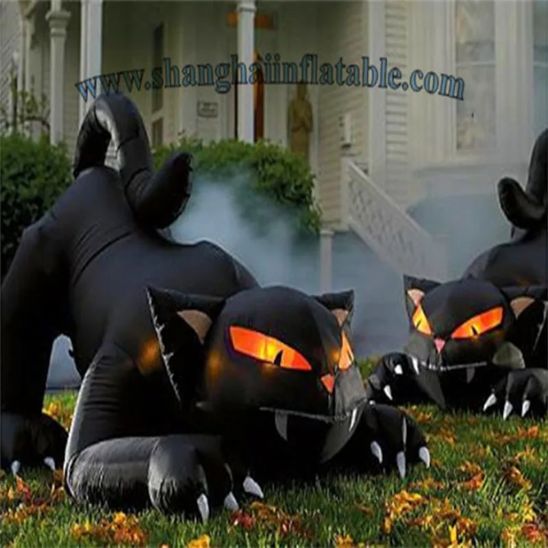 

Custom Inflatable Halloween Products , Giant Black Inflatable Cat For Halloween