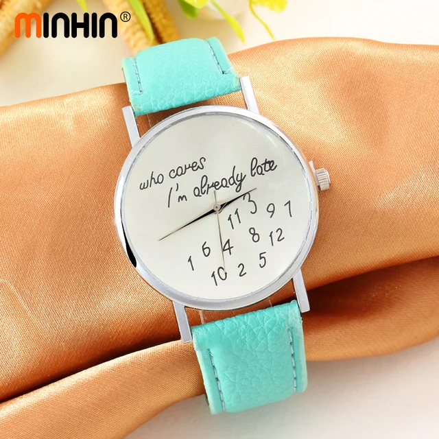 MINHIN Unique Woman Quartz Watches New Style Student Analog Leather WristWatch F MINHIN Unique Woman Quartz Watches New Style Student Analog Leather WristWatch F