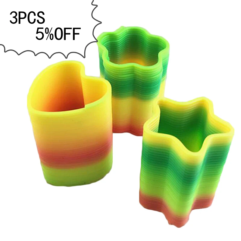 

Magic Bounce Toys Board Games for Children Anti-stress Magic ring Spring Rainbow Board Game Kids Funny Gifts