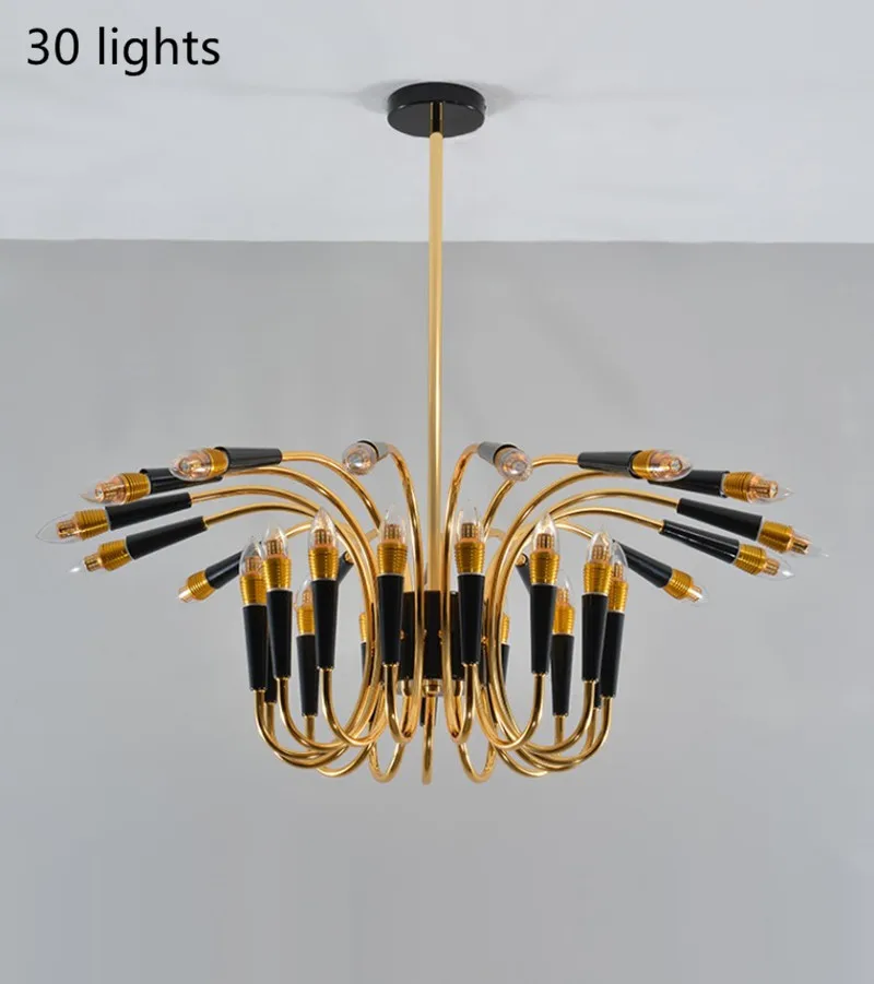 Винтажная Лофт Led Люстра потолочная лампа промышленная креативная барная лестница подвесной светильник для столовой