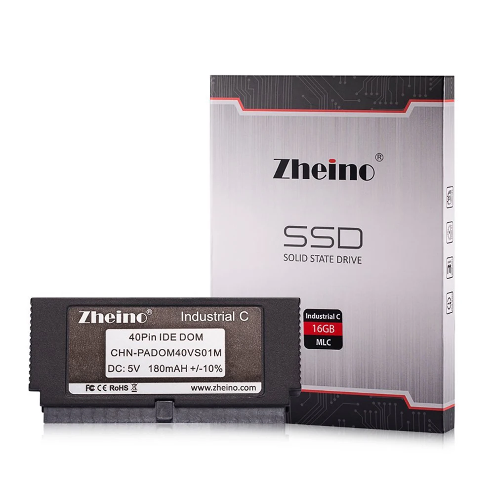 

Zheino PATA IDE DOM 40PIN SSD MLC 16GB Industrial Disk On Module Solid State Drives Vertical+Socket